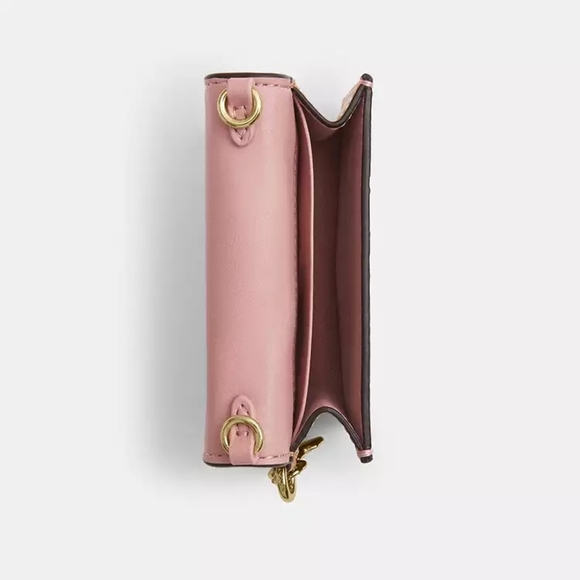 Coach Mini Wallet On A Chain In Signature Canvas With Charms (Powder pink) - Picture 10 of 12